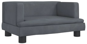 vidaXL Καναπές Παιδικός Σκούρο Γκρι 60 x 40 x 30 εκ. από Βελούδο