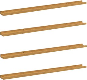vidaXL Ράφι Τοίχου Επιτοίχιο 4 pcs Μπεζ 115 x 9 x 3 cm