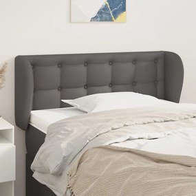 vidaXL Κεφαλάρι με Πτερύγια Γκρι 103x23x78/88 εκ. Συνθετικό Δέρμα