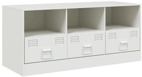 vidaXL Έπιπλο Τηλεόρασης Λευκό 99x39x44 εκ. από Ατσάλι