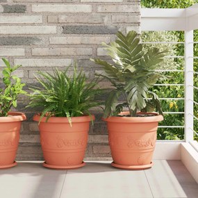 vidaXL Γλάστρες φυτών 6 pcs Κεραμιδί Ø 34 x 28 εκ Πλαστικό