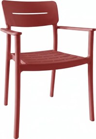 Πολυθρόνα Pilma terracotta PP 57x54x82εκ