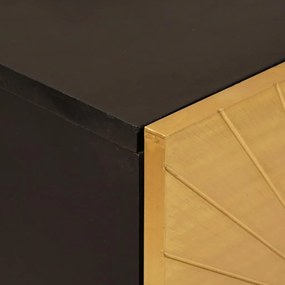 vidaXL Πλαϊνό γραφείο με συρτάρι Μαύρο και Χρυσό 40 x 33 x 75 εκ.