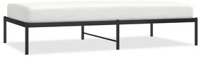 vidaXL Μεταλλικό πλαίσιο κρεβατιού Μαύρο 100x190 cm