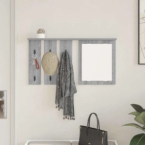 vidaXL Τοίχου Κρεμάστρα με ράφι Επιτοίχιο Γκρι sonoma 85 x 10 x 45 εκ.