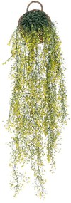 Τεχνητό Κρεμαστό Φυτό Bell Willow 20632 40x20x110cm Green-Yellow GloboStar Polyethylene,Wood