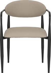 Πολυθρόνα Kalone pakoworld pu σε γκρι-μπεζ απόχρωση 56x55x78εκ