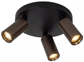 Φωτιστικό Οροφής Lucide 09942-13-97 RITMO Καφετί (Coffee)|Μαύρο Ματ (Black Mat)