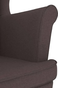 vidaXL πολυθρόνα σκούρο καφέ 74x84x100 cm ύφασμα
