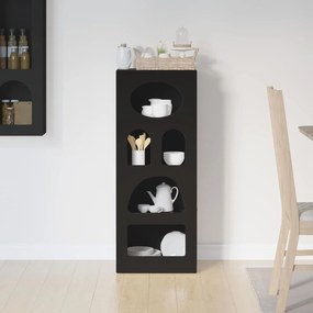 vidaXL Πλαϊνό γραφείο ELST Μαύρο 40 x 35 x 100,5 εκ Επεξεργασμένο ξύλο