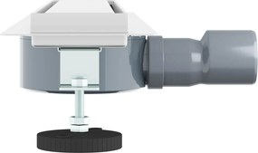 vidaXL Σιφόνι ντους 2-σε-1 με 360° σιφόνι Ασημί 54 x 11 x 9,5 εκ