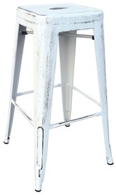 Σκαμπό Μπάρ Relix Antique White Ε5190,12 43X43Χ76 cm Metal