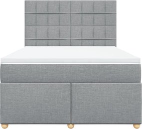 vidaXL Κρεβάτι Boxspring με Στρώμα Αν. Πράσινο 160x200εκ Υφασμάτινο