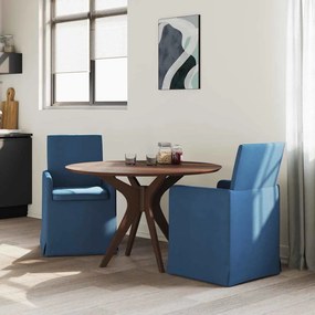 vidaXL Καρέκλες φαγητού 2 pcs Μπλε 57 x 67 x 95 εκ ύφασμα
