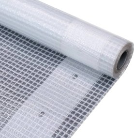 vidaXL Μουσαμάς με Ύφανση Leno Λευκός 1,5 x 10 μ. 260 γρ./μ²