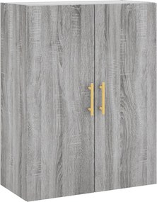 vidaXL Ντουλάπι Γκρι Sonoma 69,5 x 34 x 180 εκ. Επεξεργασμένο Ξύλο