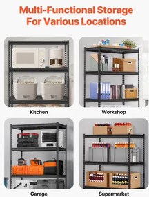 VEVOR Storage Shelves 4 Tier Adjustable Heavy Duty Garage Shelving Unit 2400 lbs