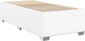 vidaXL Κρεβάτι Boxspring με Στρώμα Λευκό 80 x 200 εκ. Συνθετικό Δέρμα