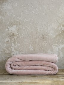 Κουβέρτα Βελουτέ Μονή 160x220 Coperta - Powder Pink - Nima Kids