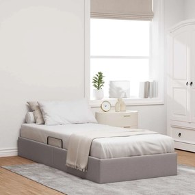 vidaXL Κρεβάτι Οθωμανικού Τύπου Taupe 100 x 200 cm ύφασμα