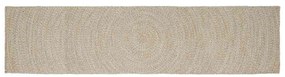 vidaXL Χαλί Φυσικό και Λευκό 60 x 400 εκ. Γιούτα