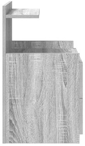 vidaXL Κομοδίνο με 2 Συρτάρια Γκρι Sonoma 40x36,5x62 εκ.