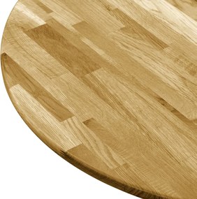 vidaXL Επιφάνεια Τραπεζιού Στρογγυλή 23 χιλ. 500 χιλ. Μασίφ Ξύλο Δρυός