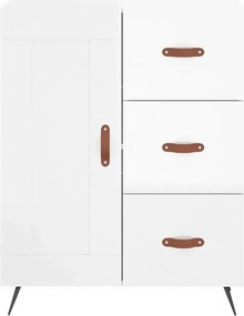 vidaXL Ντουλάπι Γυαλιστερό Λευκό 69,5x34x90 εκ. Επεξεργασμένο Ξύλο