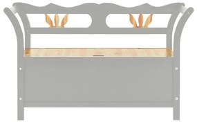 vidaXL Πάγκος Γκρι 107 x 45 x 75,5 εκ. από Μασίφ Ξύλο Ελάτης