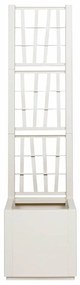 vidaXL Γλάστρος με πλέγμα λευκό 36 x 36 x 140 εκ. Πλαστικός