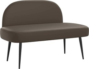 vidaXL Δερμάτινος Πάγκος με Πλάτη Γκρι 110 x 60 x 76 cm Τεχνητό Δέρμα