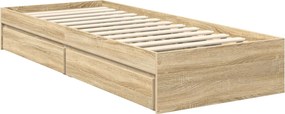 vidaXL Κρεβάτι Αποθήκης Δρύς Sonoma 70 x 190 cm Επεξεργασμένο ξύλο