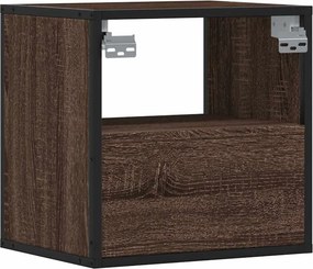 vidaXL Κομοδίνο επίτοιχο ντουλάπι καφέ δρυς 40x31x39,5 cm