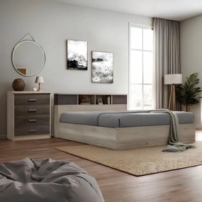 Κρεβάτι διπλό OLYMPUS χρώμα castillo-toro 160x200εκ 167.5x221x84 εκ.