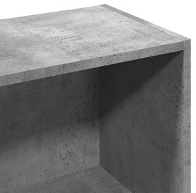 vidaXL Βιβλιοθήκη Γκρι Σκυροδέματος 57x28,5x107,5 εκ. Επεξεργ. Ξύλο