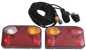 vidaXL Φώτα Τρέιλερ 2 τεμ. Κόκκινα 23 x 6 x 13 εκ. Κλασ. Λαμπτήρας 12V