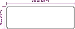 vidaXL Χαλί Runner MARSA Πολύχρωμο 50 x 200 εκ. Πολυέστερ και PVC