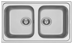 Kitchen Sink Stainless Steel Pyramis Inset 79x50 cm 2B 79x50x21 εκ.