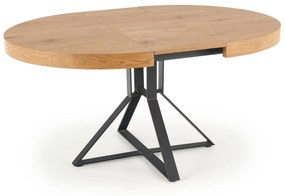 MERCY extension table, color: top - golden oak, legs - black DIOMMI V-CH-MERCY-ST