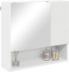 vidaXL Ντουλάπα Καθρέφτη Λευκό 59 x 17 x 55 cm Επεξεργασμένο ξύλο