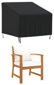 Κάλυμμα Καρέκλας Κήπου Μαύρο 90x90x50/75 εκ. 420D Ύφ. Oxford - Μαύρο