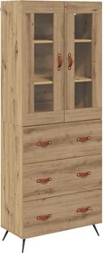 vidaXL Υψηλός Ντουλάπι με Ράφι 2 pcs Artisan Oak 69,5 x 34 x 180 εκ.
