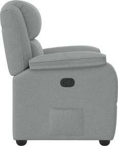 vidaXL Πολυθρόνα Ανακλινόμενη Ανοιχτό Γκρι Υφασμάτινη
