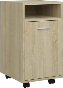 vidaXL Βοηθητ. Ντουλάπι με Τροχούς Sonoma Δρύς 33x38x60 εκ Επεξ. Ξύλο