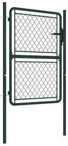 vidaXL Πόρτα Κήπου Πράσινη Ατσάλινη 100x125 εκ.