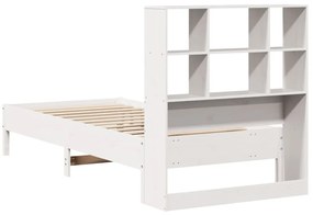 vidaXL Κρεβάτι Βιβλιοθήκη Χωρίς Στρώμα 90x200 εκ Μασίφ Ξύλο Πεύκου