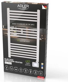 Adler AD 7824, 600W, 13 λωρίδες θέρμανσης, πίνακας ελέγχου LED, , IP24, λευκό