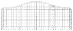 vidaXL Συρματοκιβώτια Τοξωτά 9 τεμ. 200x30x60/80 εκ. Γαλβαν. Ατσάλι