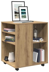 vidaXL Ντουλάπι Τροχήλατο Αρτισιανή Δρυς 60x53x72 εκ. Επεξεργ. Ξύλο