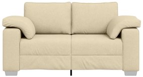vidaXL Καναπές Κρεμ 160 x 77 x 82 εκ ύφασμα